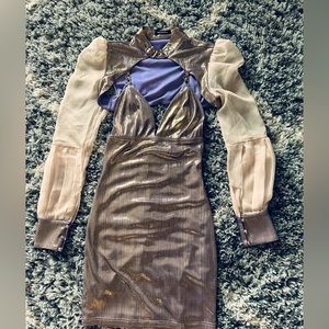 Gold Mini Dress.